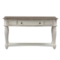 Antique White Wood Console Table with 1 Drawer & 1 Shelf Q4141