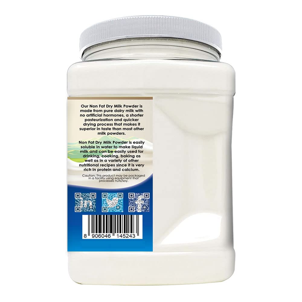 Non Fat Dry Milk Powder 3 Pounds 1.36 Kilo Jar S65083