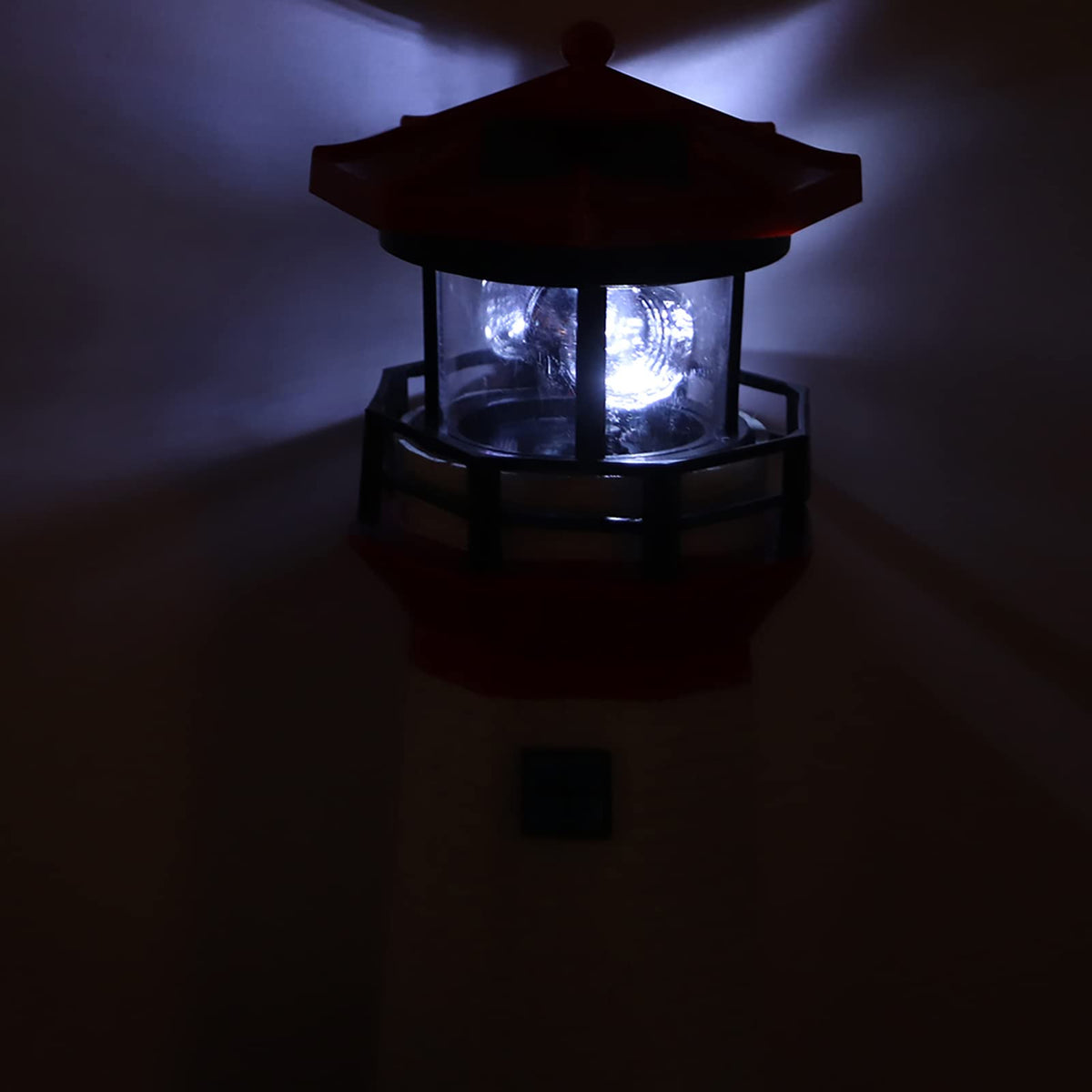 Solar Powered Rotating LED Lighthouse Z234