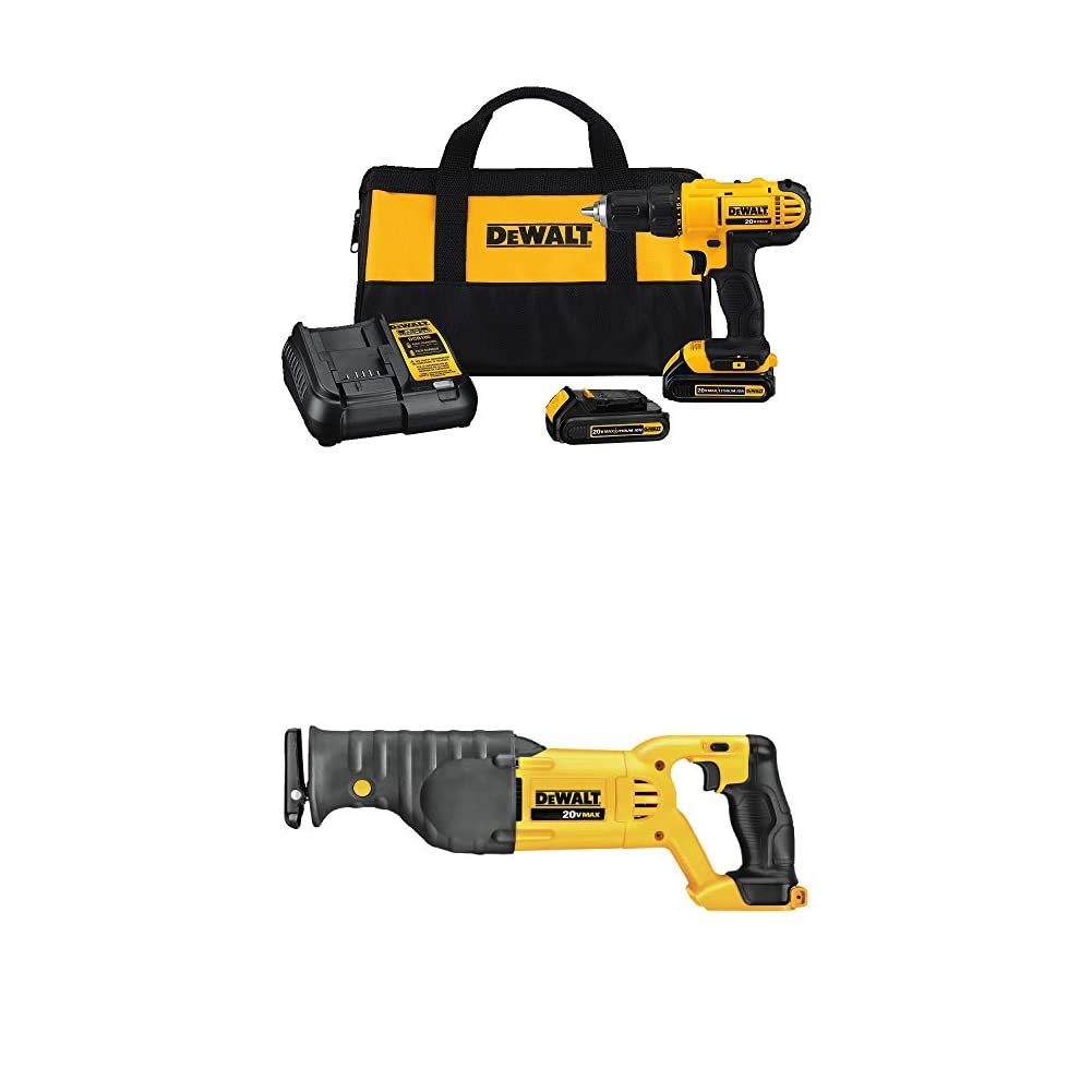 20V Cordless Compact Drill Driver and Reciprocating Saw D3578