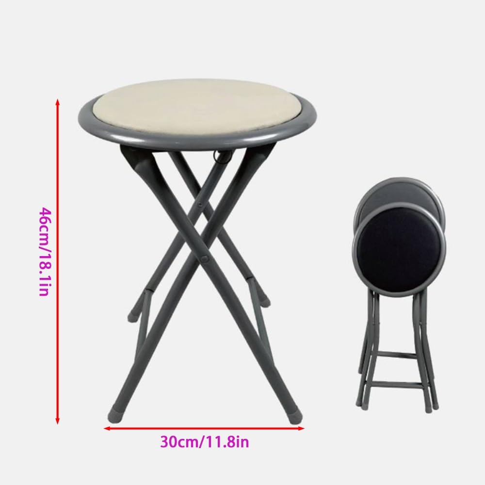18 Inch Folding Bar Stool 2 Pcs with Footrest Black N520