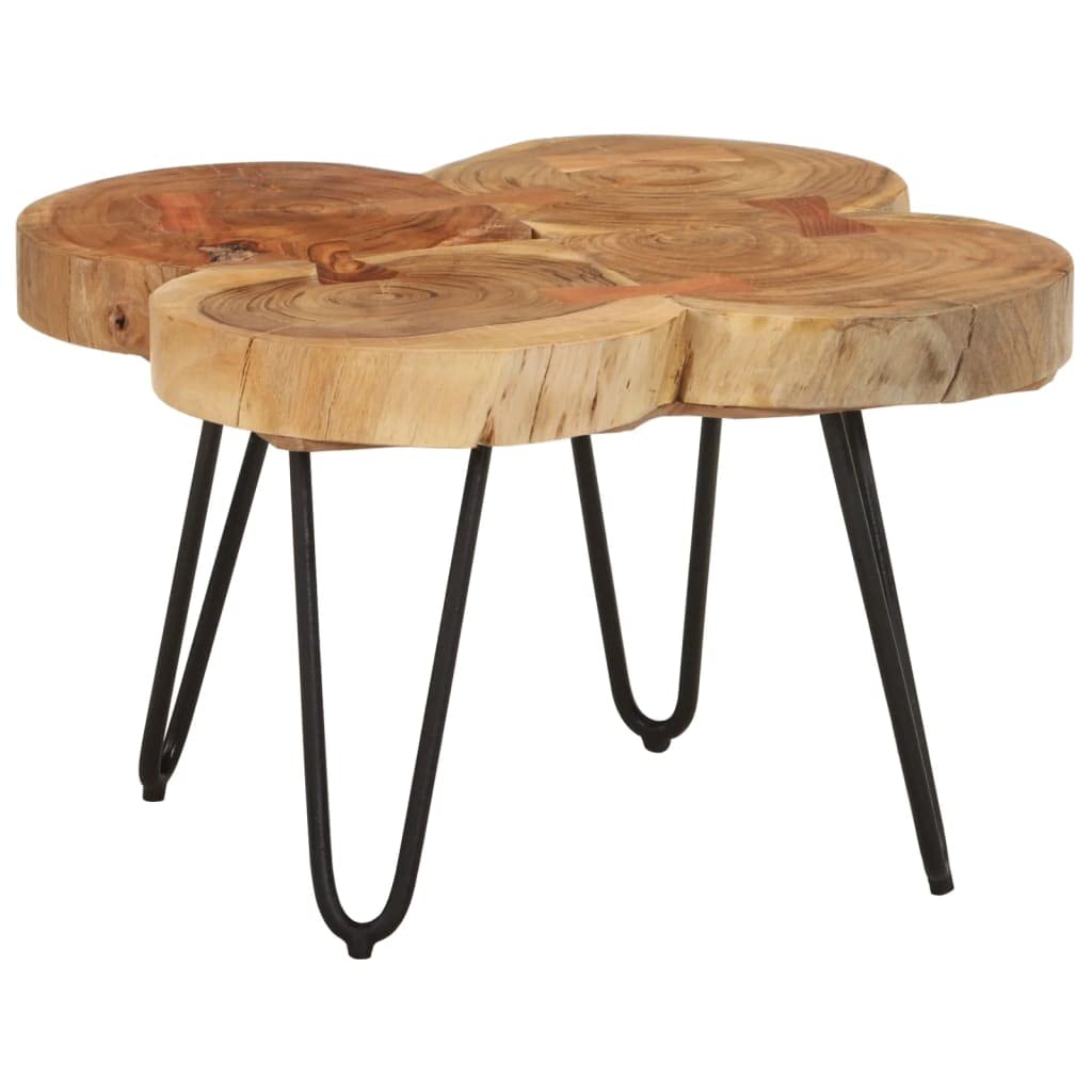 Sheesham Wood Coffee Table with Iron Frame F796754