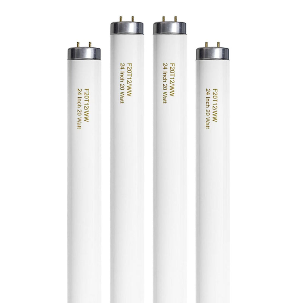 20 Watt Soft Warm White T12 Fluorescent Tube Light Bulb 24 Inch 4 Count I596916