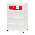 4 Drawer White Storage Cart with Wheels G608