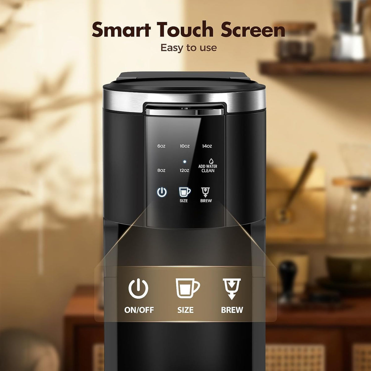 Single Serve 2 in 1 Coffee Maker with 40oz Removable Water Reservoir H456707