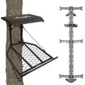 1-Person Tree Stand Platform & Set of 3 Climbing Sticks with Fold-Up Steps N4291