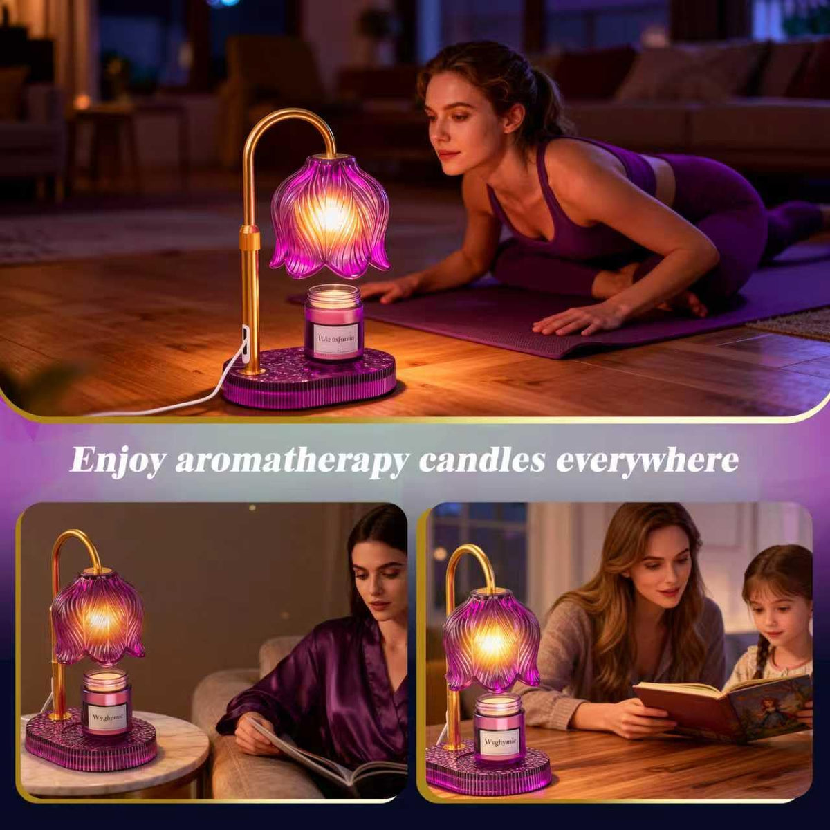 Flower Candle Warmer Lamp with Timer G318