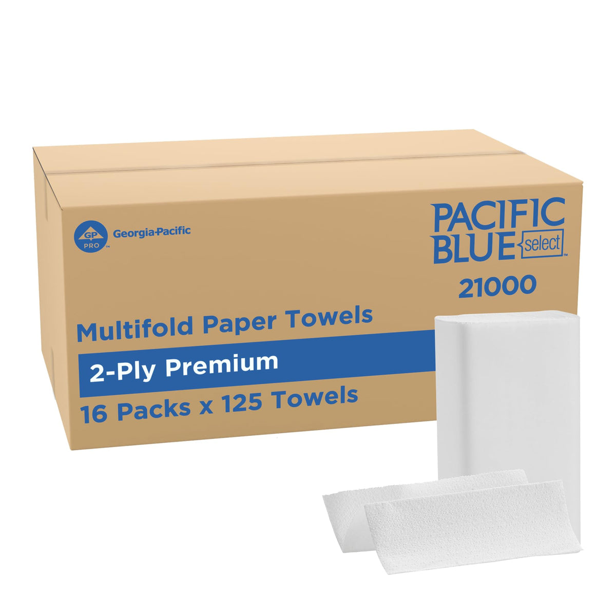 White 2-Ply Multifold Paper Towels D88775