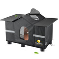 Weatherproof Large Insulated Outdoor Cat House with Roof Window E142763