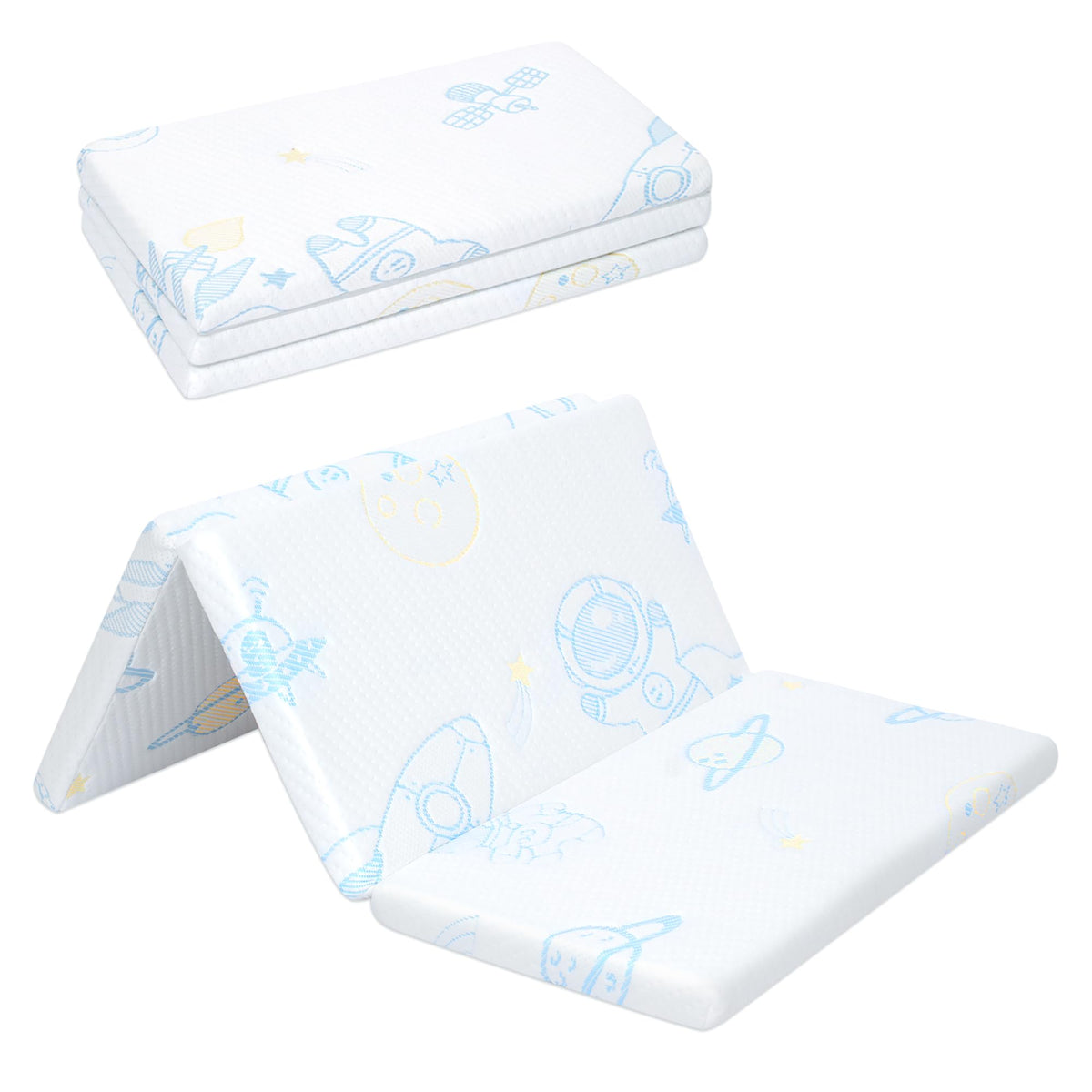 Trifold Portable Pack and Play Mattress Pad with Washable Cover A540