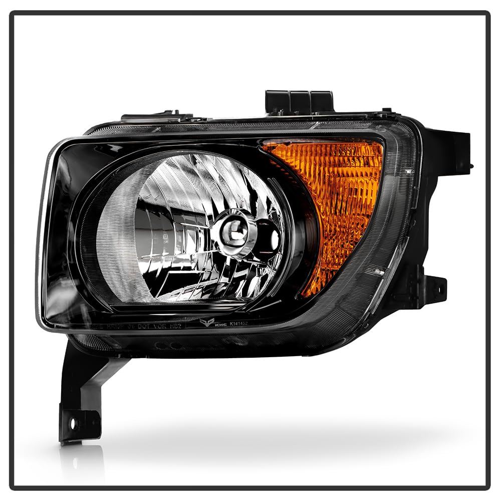 Black Headlights Headlamps Pair Set Driver & Passenger V398