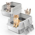 Stainless Steel Litter Box with Lid W74536