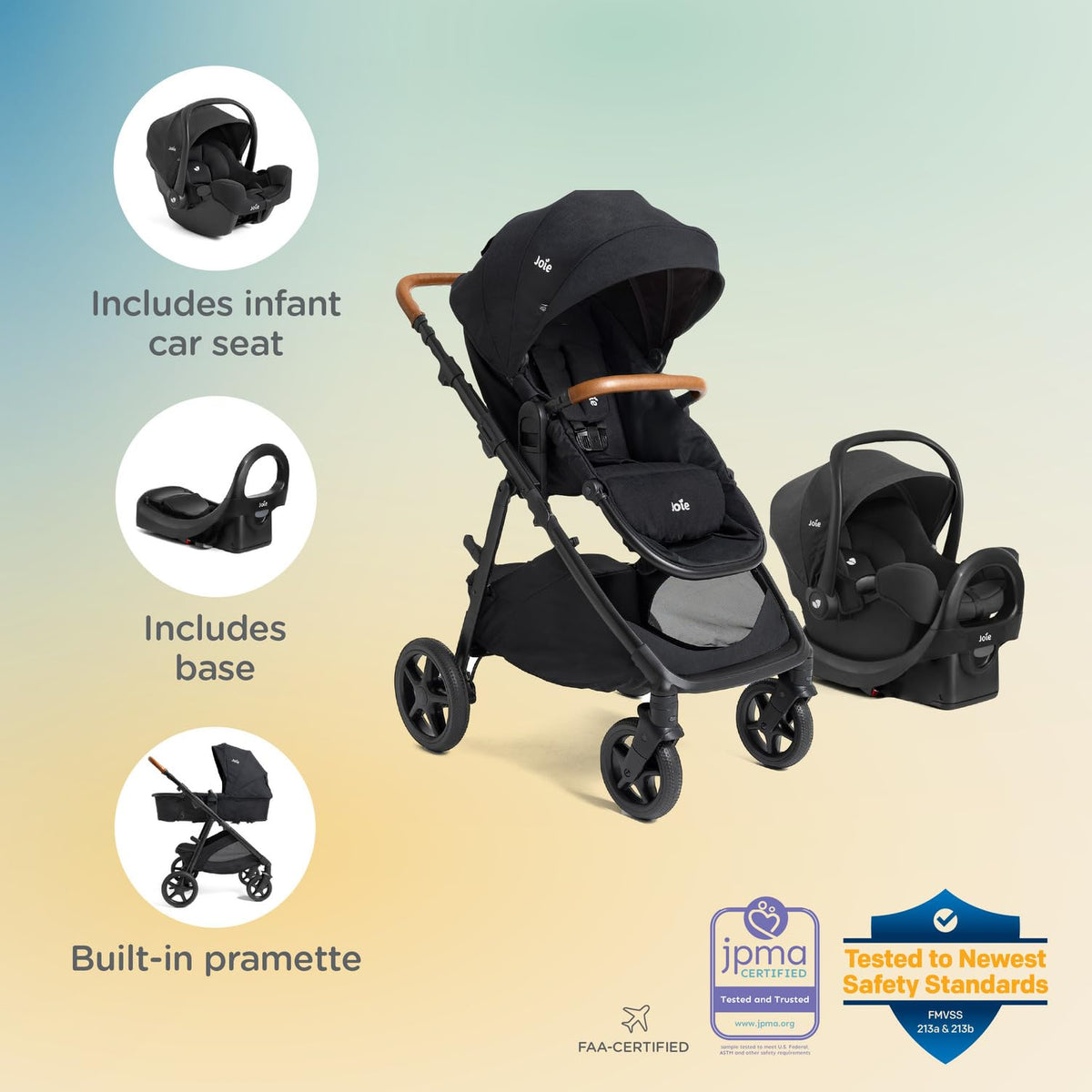 Lightweight 4-in-1 Stroller & Car Seat Travel System Q353670