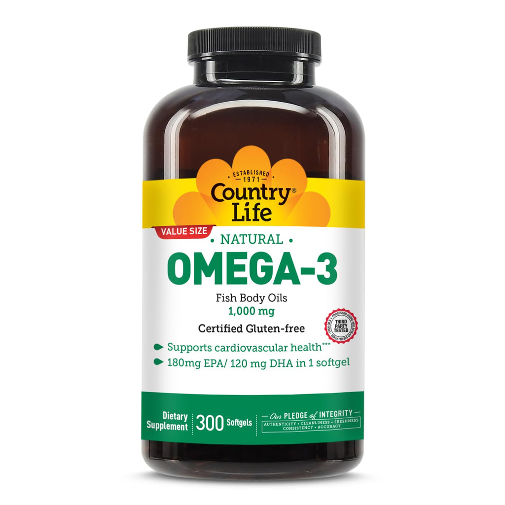Omega-3 Fish Oil 1,000 mg 300 Softgels J33788