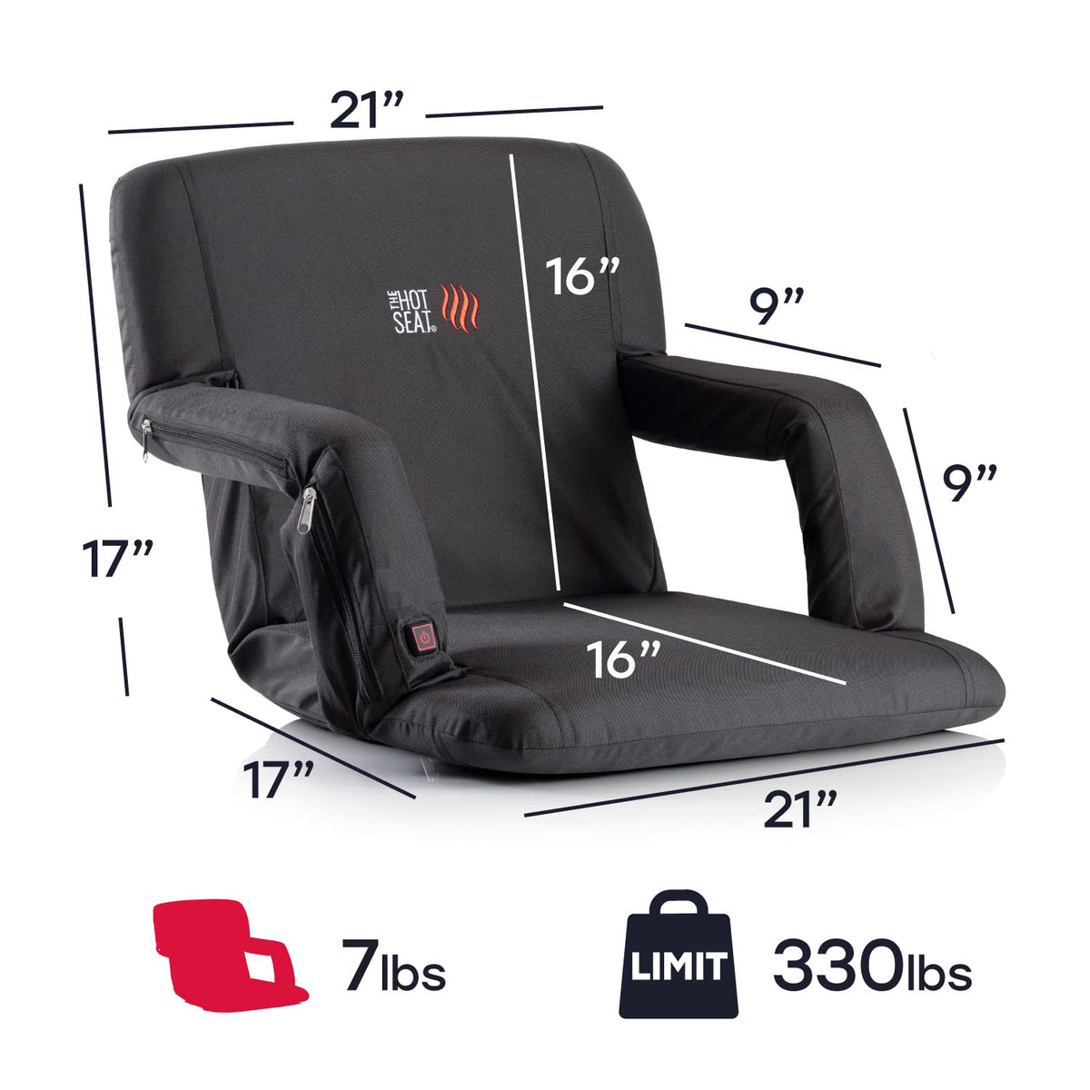 Portable Heated Stadium Seat for Bleachers D9457