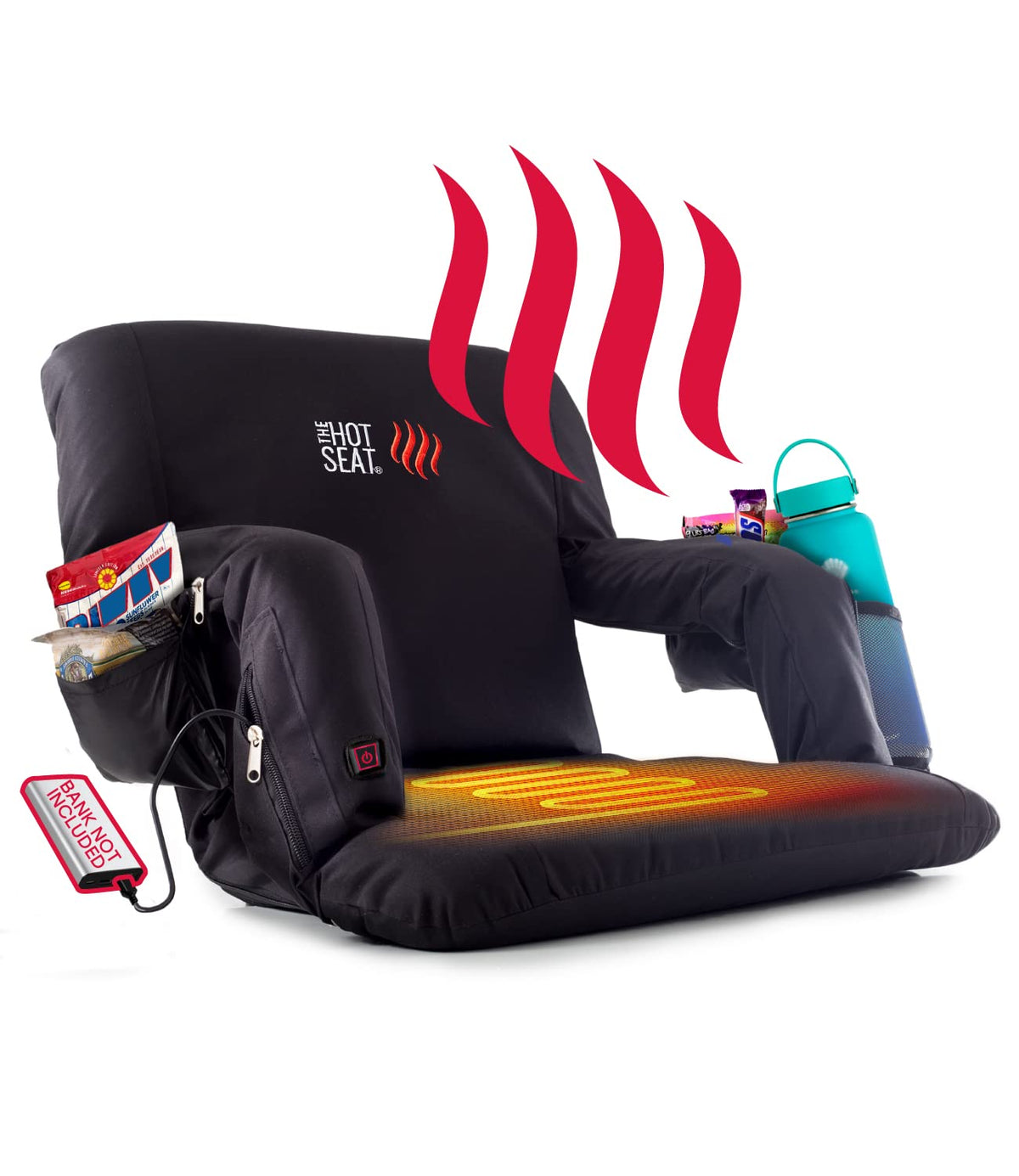Portable Heated Stadium Seat for Bleachers D9457