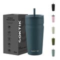 20oz Insulated Stainless Steel Tumbler with Lid and Straw Q3244