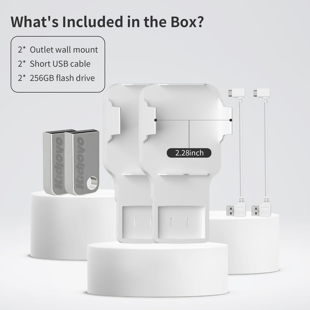 256GB USB Flash Drive & Wall Mount (2 Pack) F467