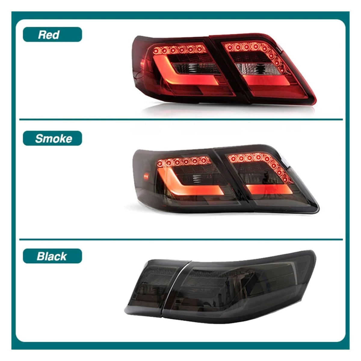12V LED Tail Lights 2PCS Smoke S22120