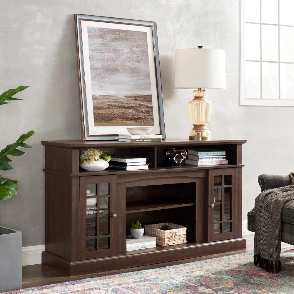 Espresso TV Stand with Storage M96681