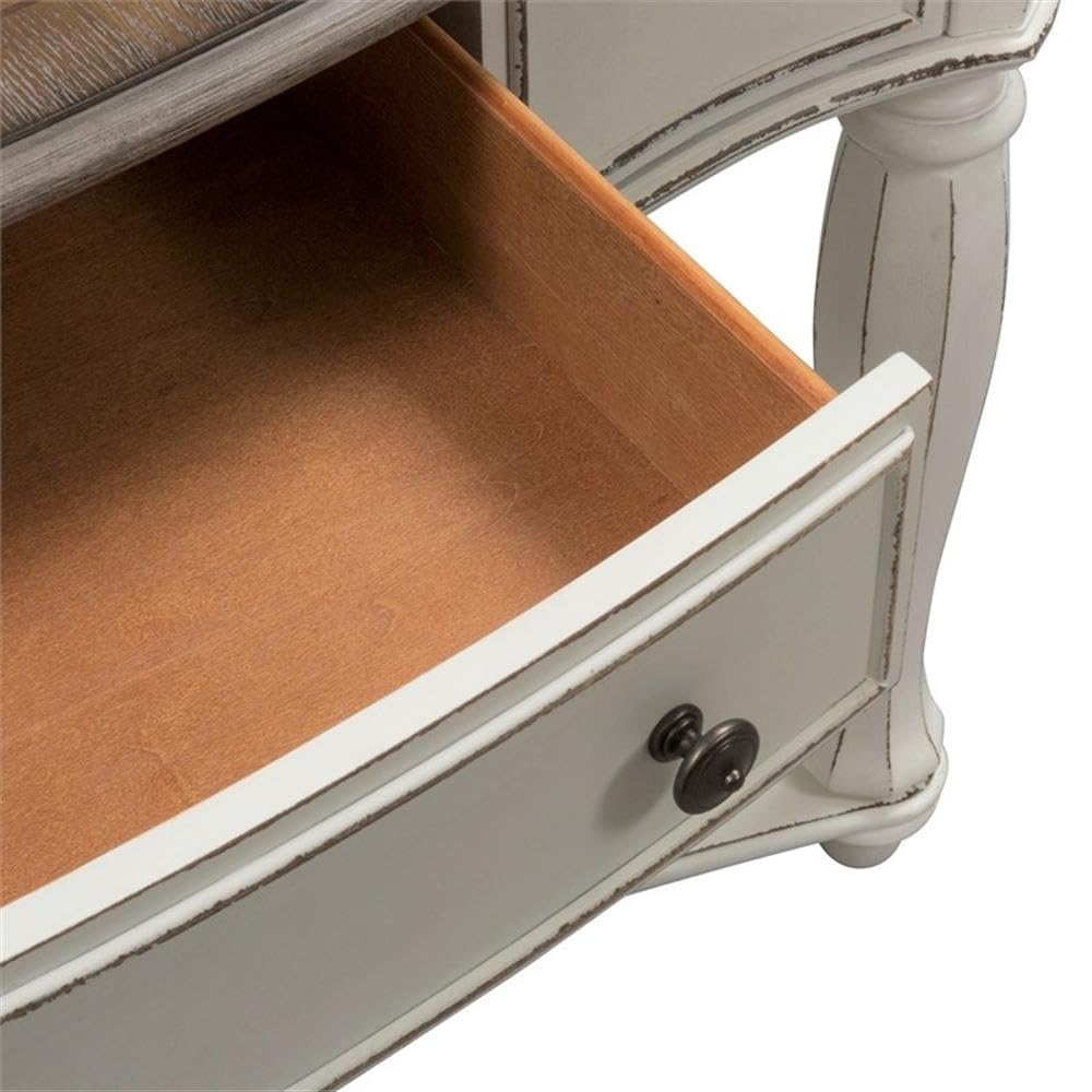 Antique White Wood Console Table with 1 Drawer & 1 Shelf Q4141