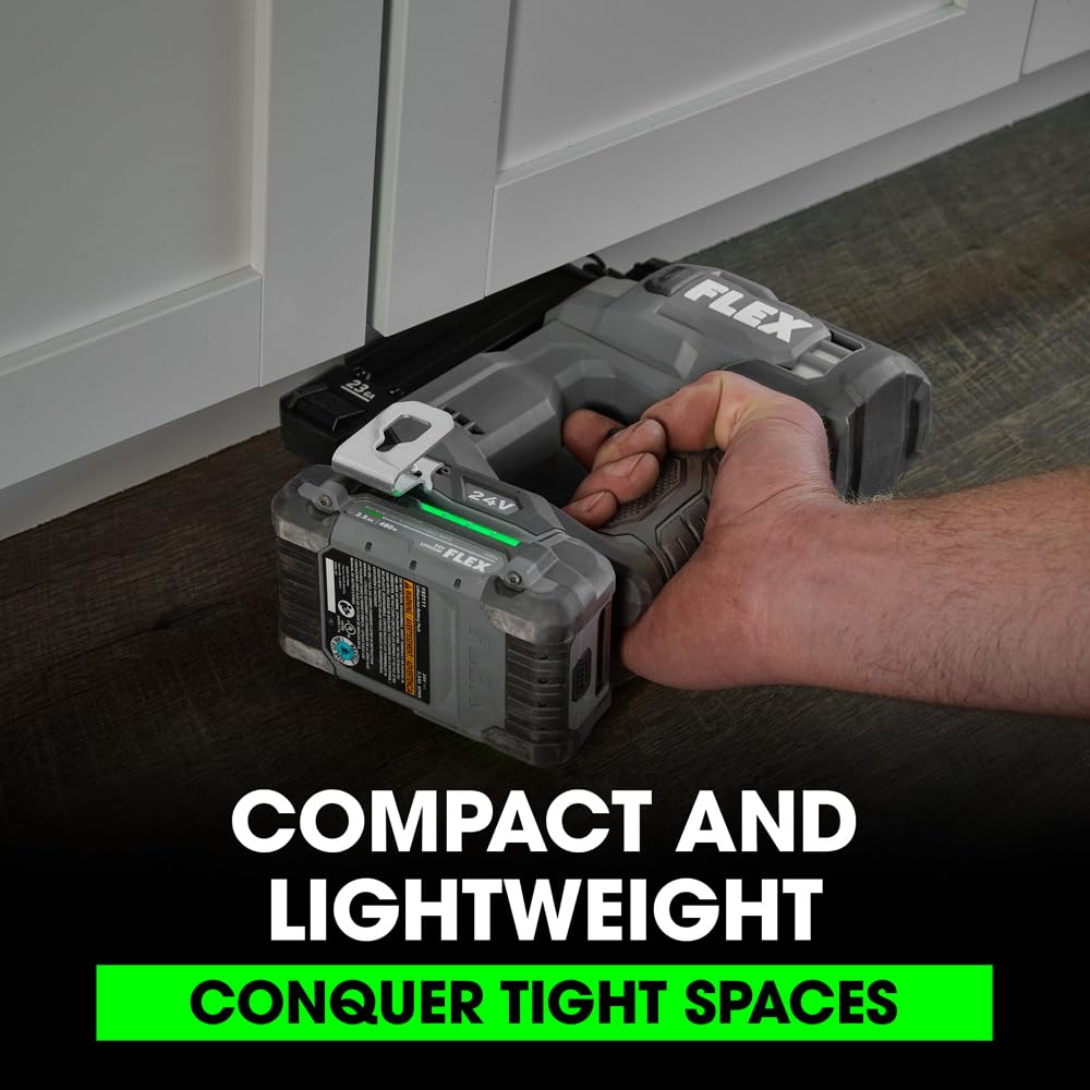 24V Brushless Cordless 23-Gauge Pin Nailer Kit with 2.5Ah Battery V843102