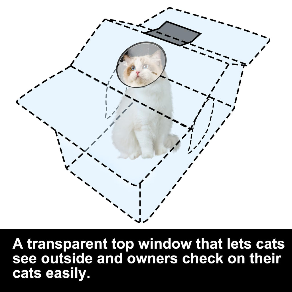 Weatherproof Large Insulated Outdoor Cat House with Roof Window E142763