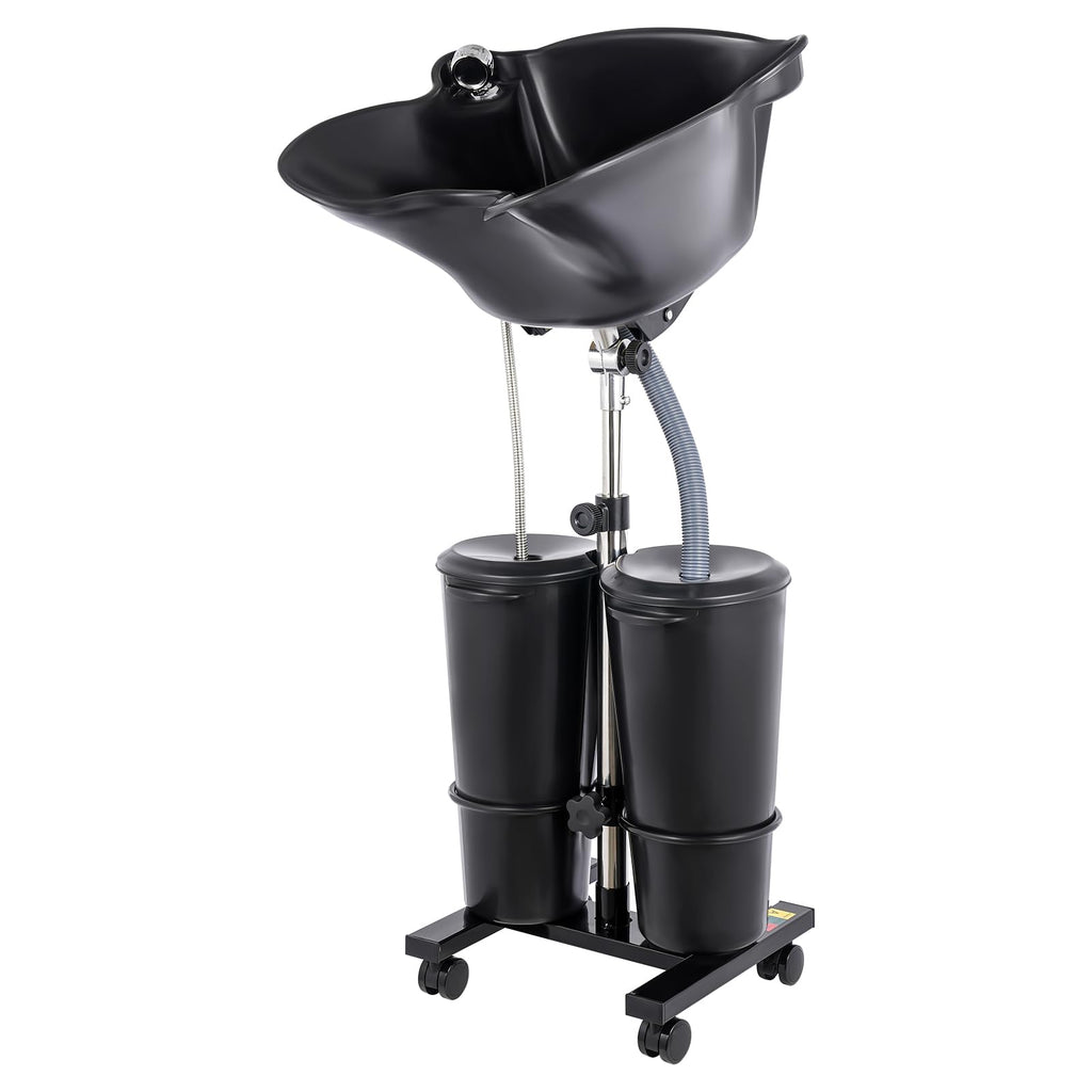 Portable Shampoo Bowl with Electric Pump, Height Adjustable Hair Washing Basin X51054