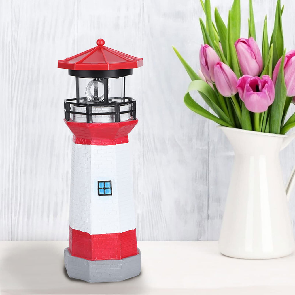 Solar Powered Rotating LED Lighthouse Z234