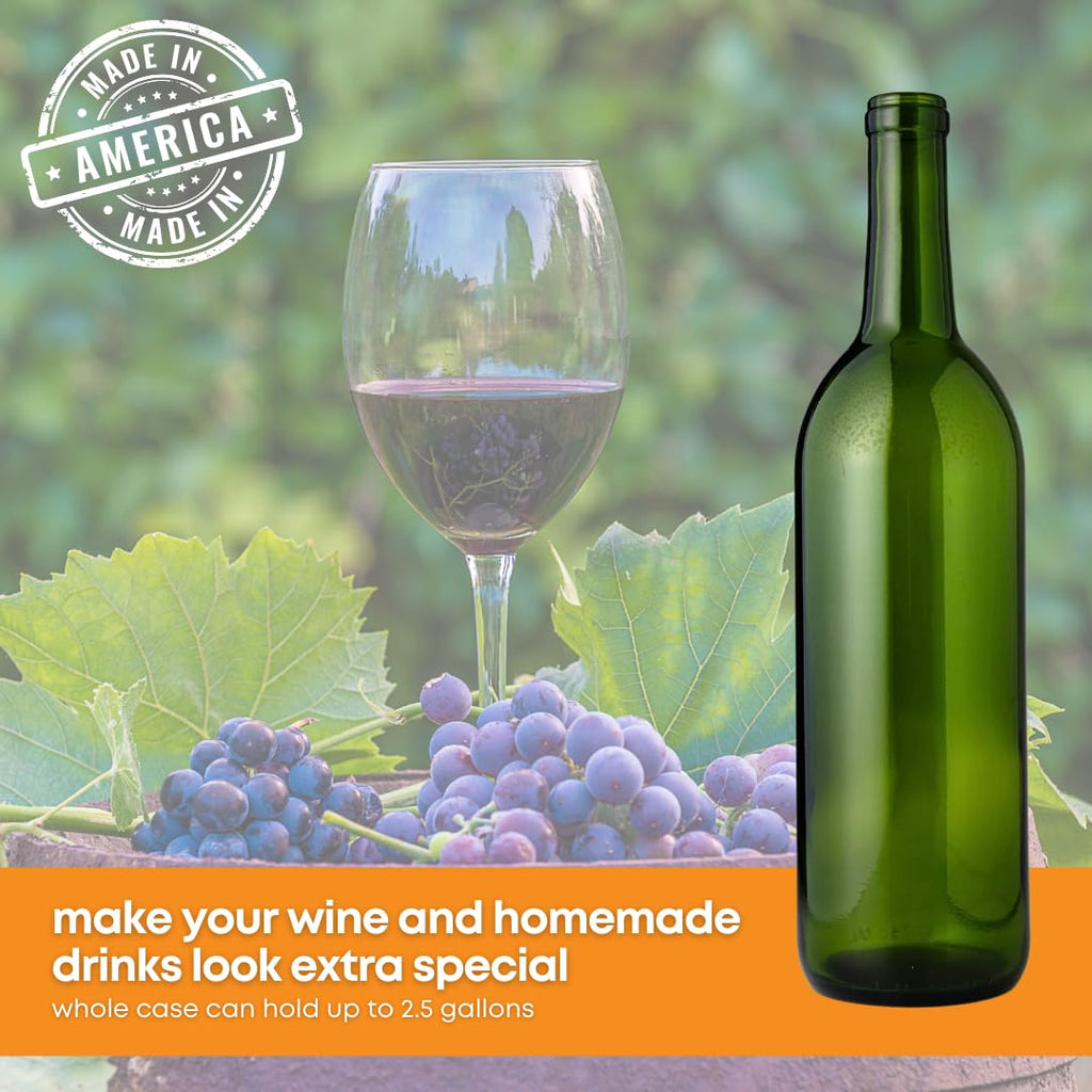 Green Wine Bottles 750ml 12-Pack U63110