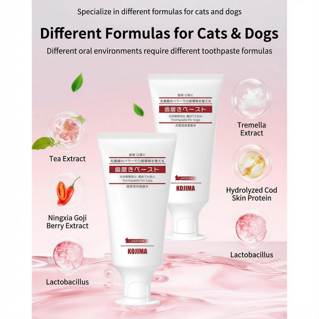 Tuna Flavor Toothpaste 1.35 oz with Toothbrush & Finger Brush T520