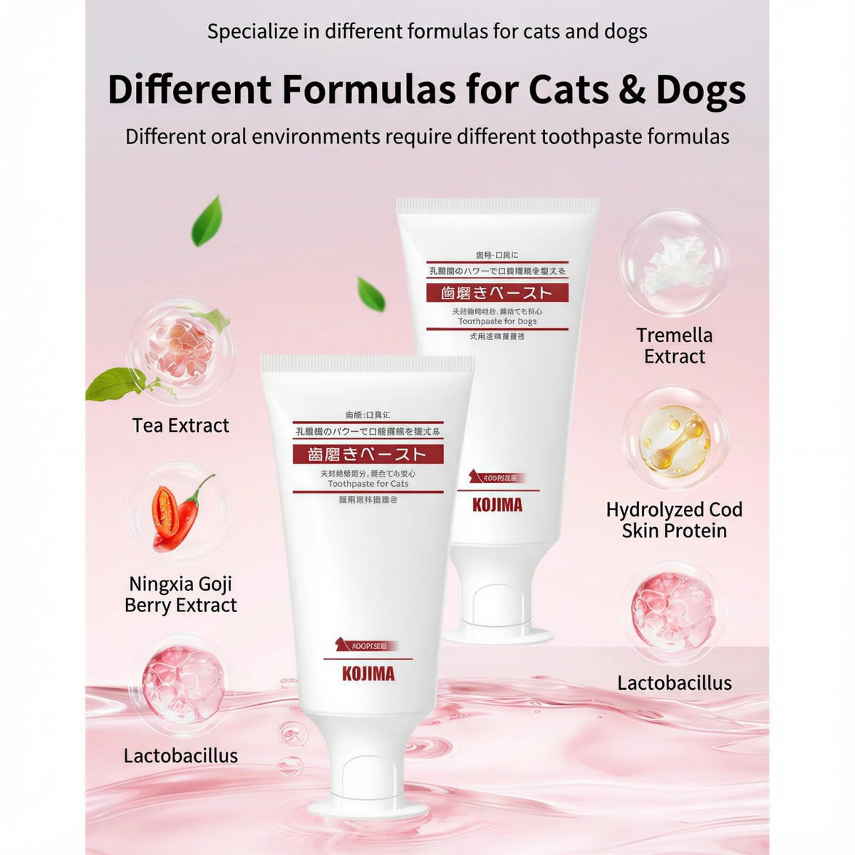 Tuna Flavor Toothpaste 1.35 oz with Toothbrush & Finger Brush T520