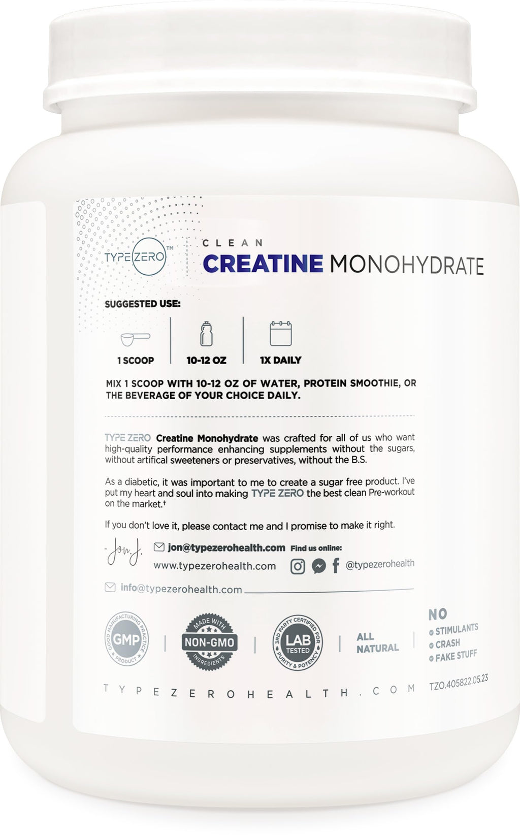 Unflavored Micronized Creatine Monohydrate 1 KG G595