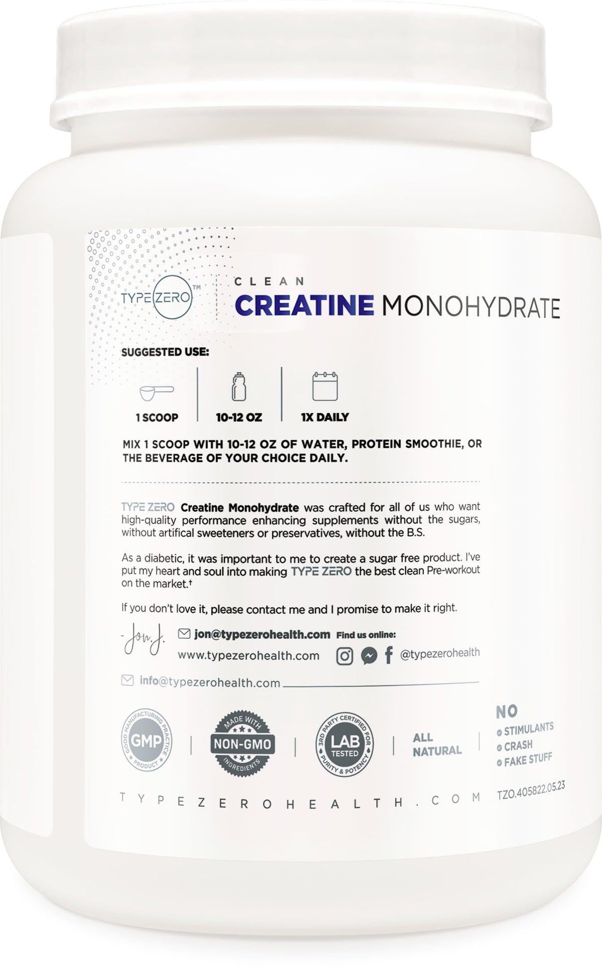 Unflavored Micronized Creatine Monohydrate 1 KG G595