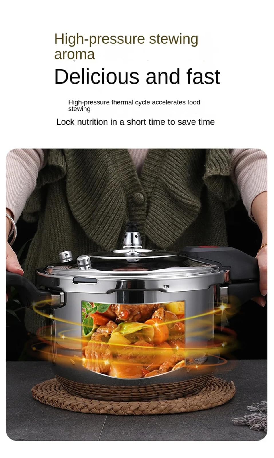 Stainless Steel 12.3L Pressure Cooker V244