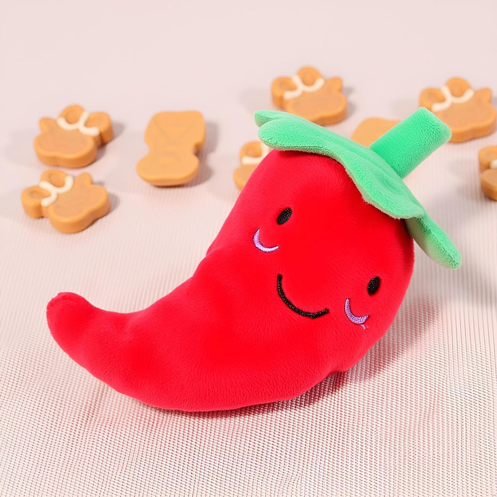 Red Squeaky Plush Dog Toys R45449