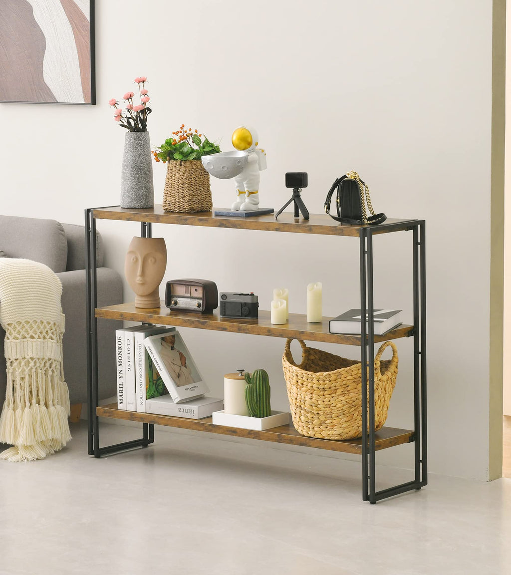 3-Tier Wood and Metal Bookshelf I293