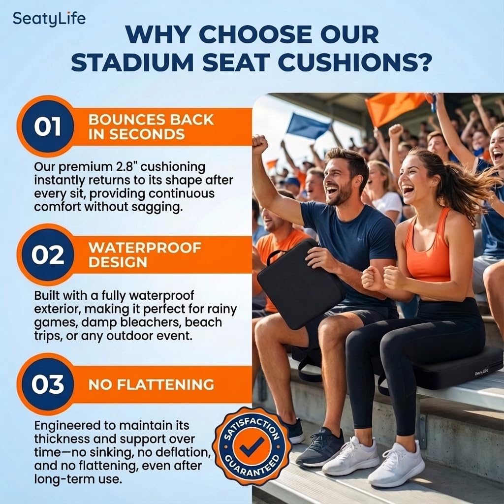 Extra Thick Stadium Seat Cushion U73063