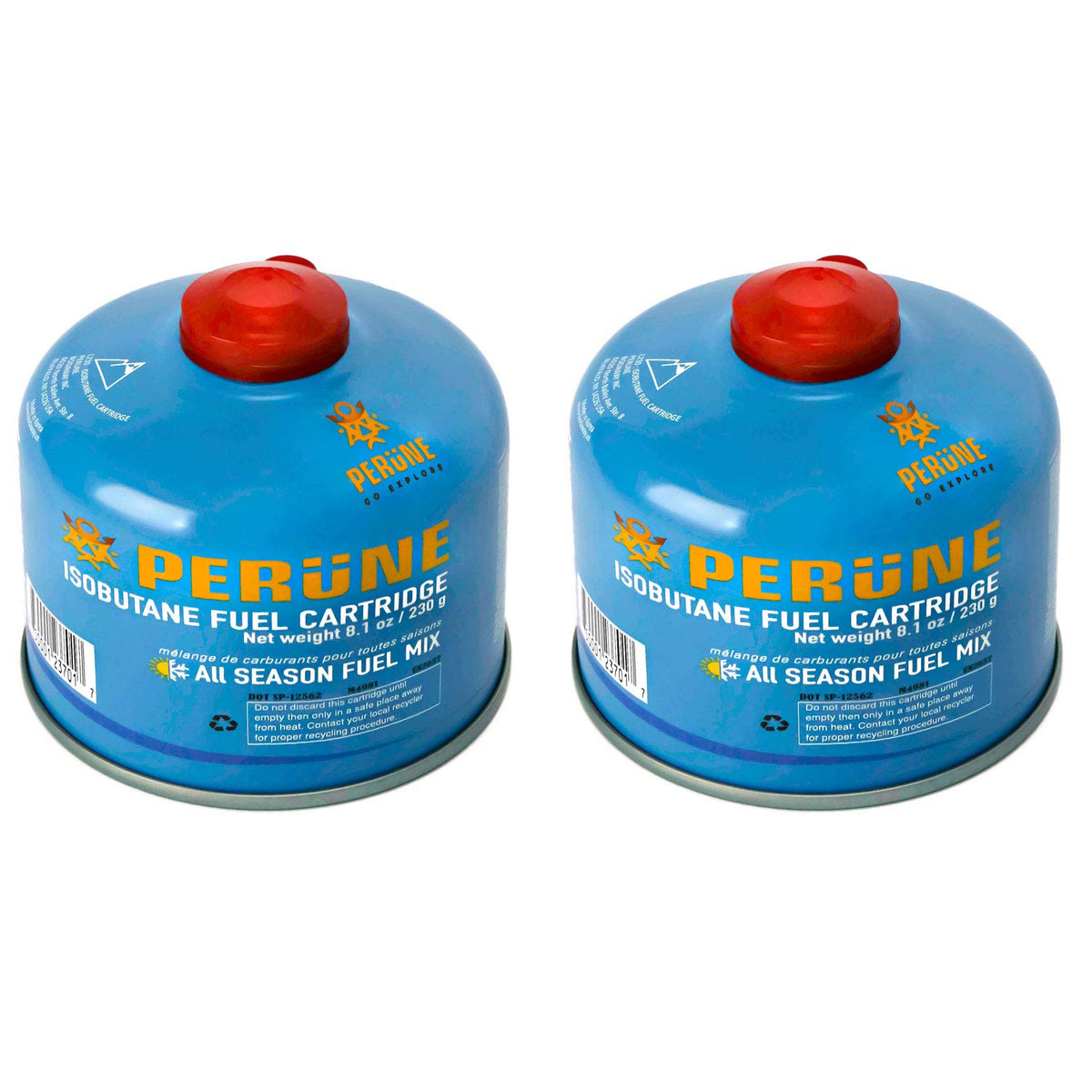 Iso-Butane Camping Fuel Gas Canister 230gram 2 Pack L352