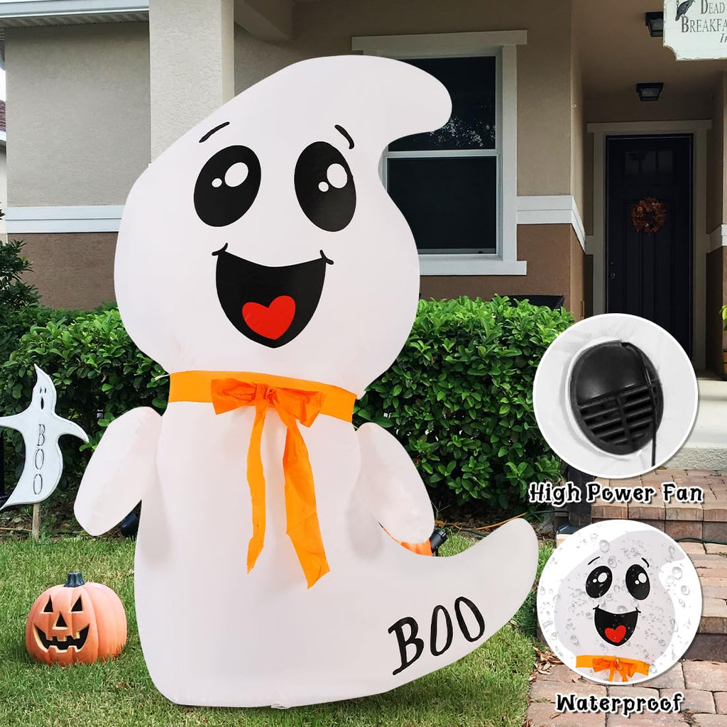 4 FT Inflatable Ghost with Built-in LEDs Q981019