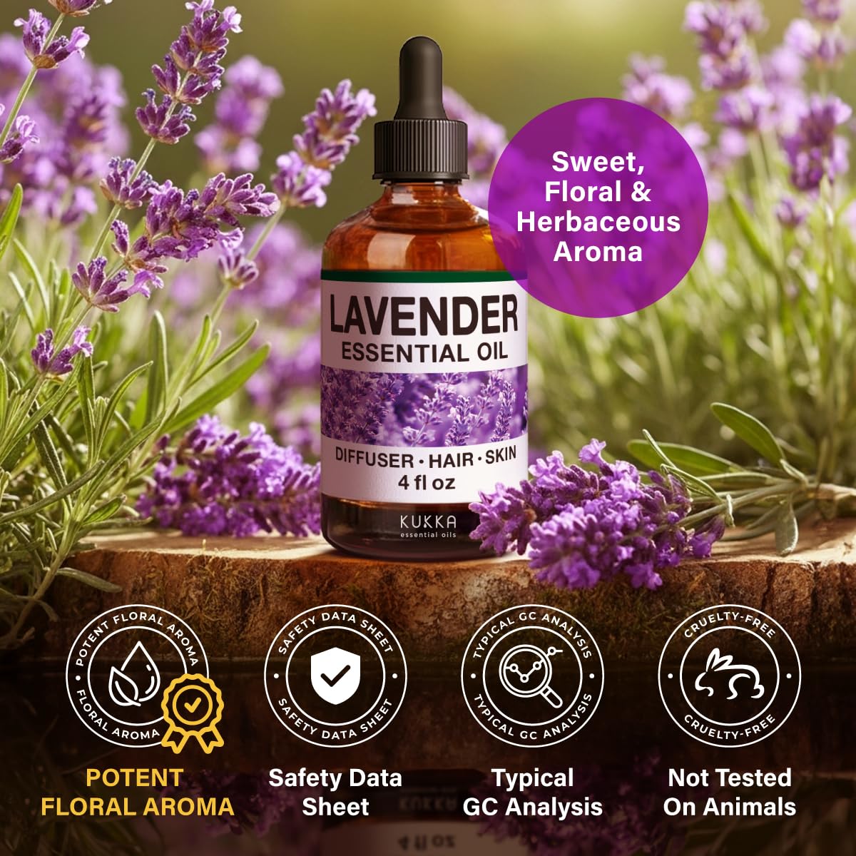 Lavender Essential Oils 4 Fl Oz Pack of 2 C9862