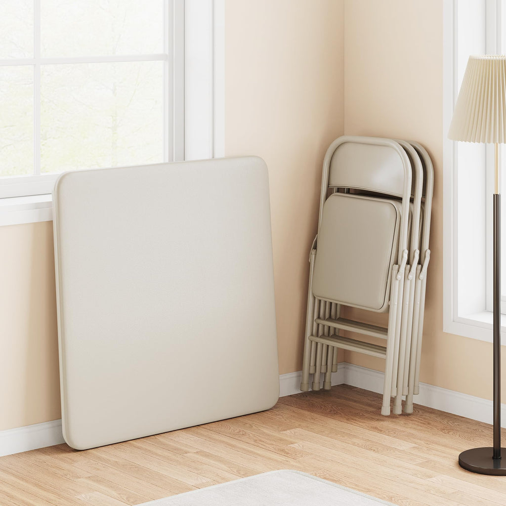 Beige Folding Card Table I96940