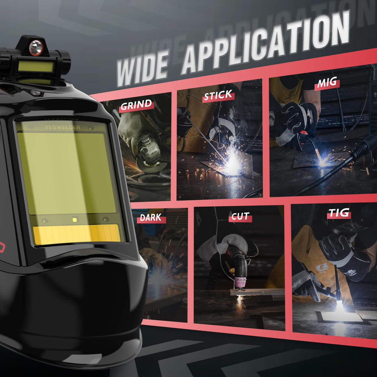 Auto-Shade Welding Helmet with Digital Filter X343