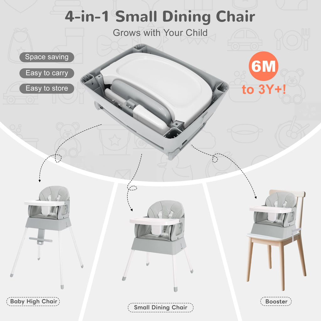 4 in 1 Portable Convertible High Chair A678977