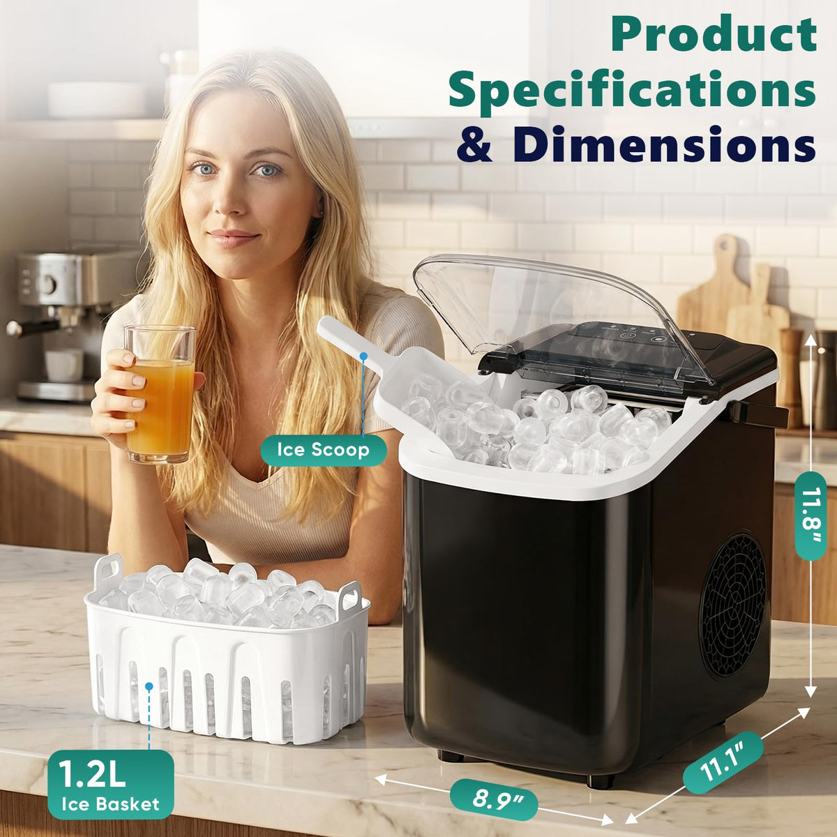 Countertop Ice Maker with Self-Cleaning Z7657