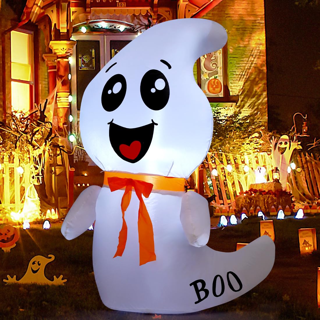 4 FT Inflatable Ghost with Built-in LEDs Q981019