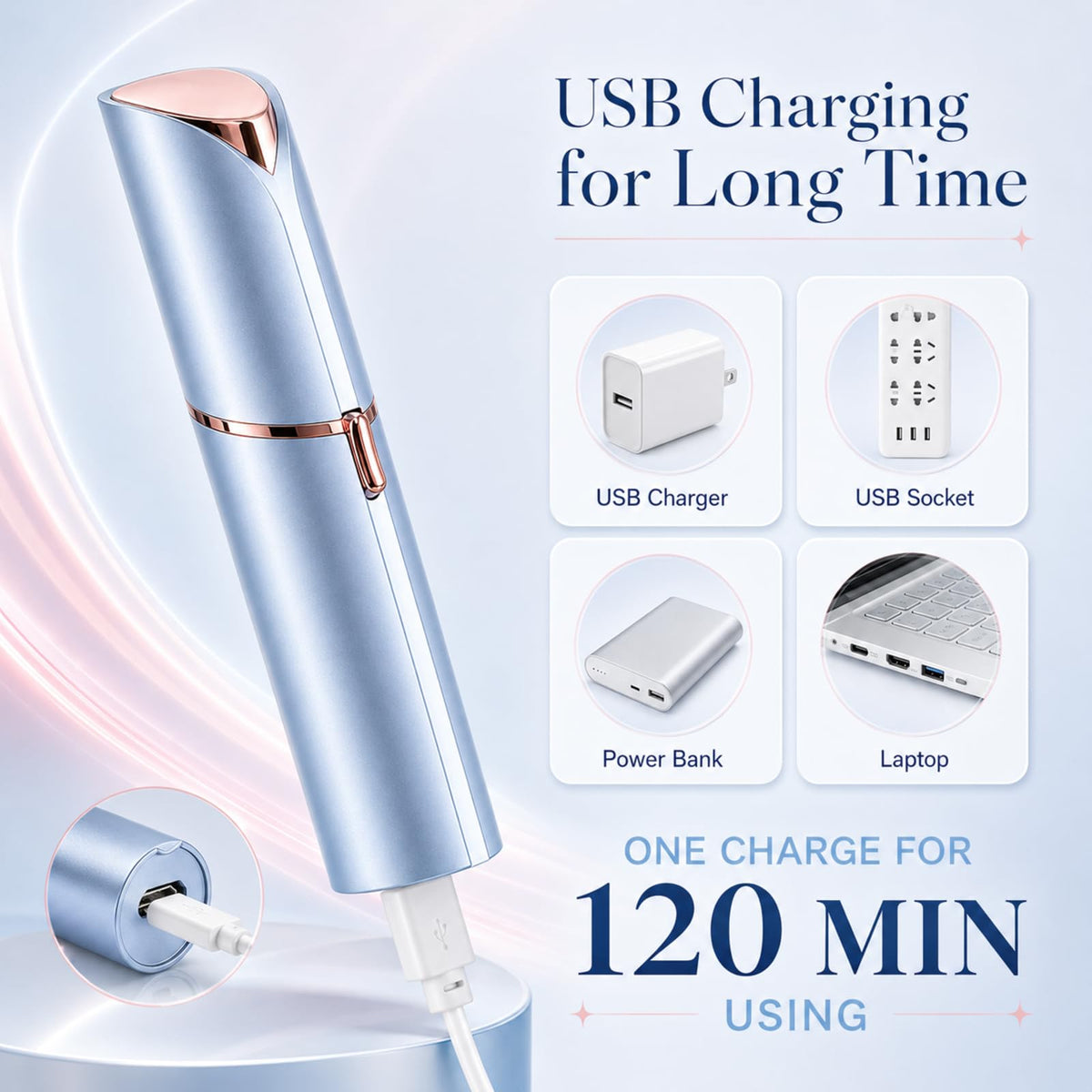 Facial Hair Remover with 2 Replacement Heads K7455