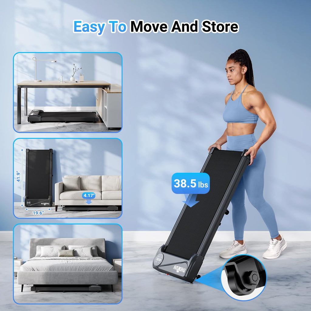 Portable Under Desk Walking Treadmill 265 lbs Capacity R23058