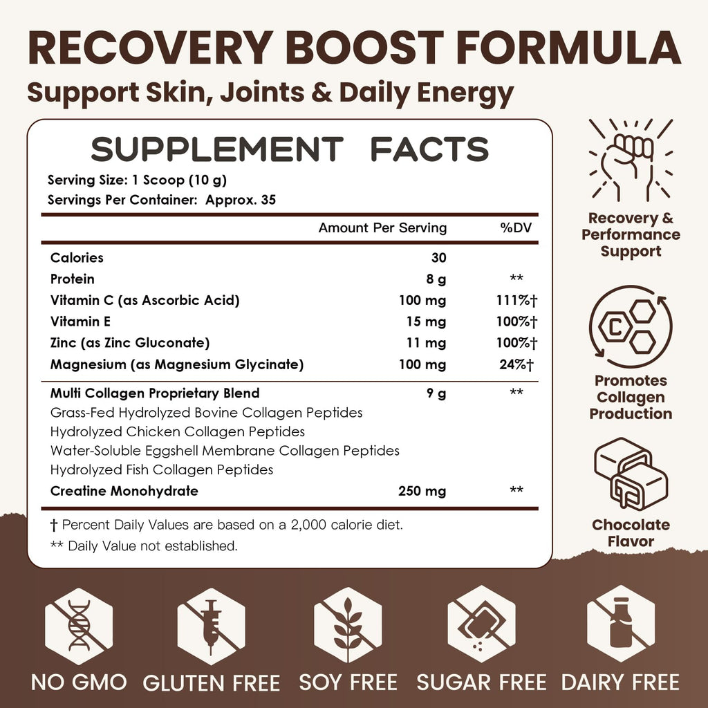 Multi Collagen Peptides Powder Chocolate Flavor 35 Servings O423