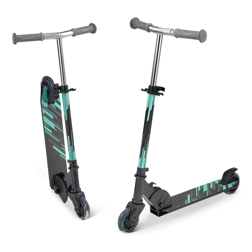 Foldable Light Up Wheels Adjustable Handlebar Aluminum Kids Kick Scooter R586685
